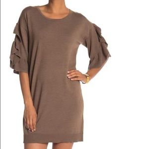 Max Studio 3/4 Sleeve ruffle Dress NWT sz. L